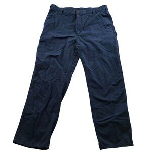 Carhartt Mens Cargo Work Pants 40x32 Straight Loose Relaxed Workwear Navy Casual